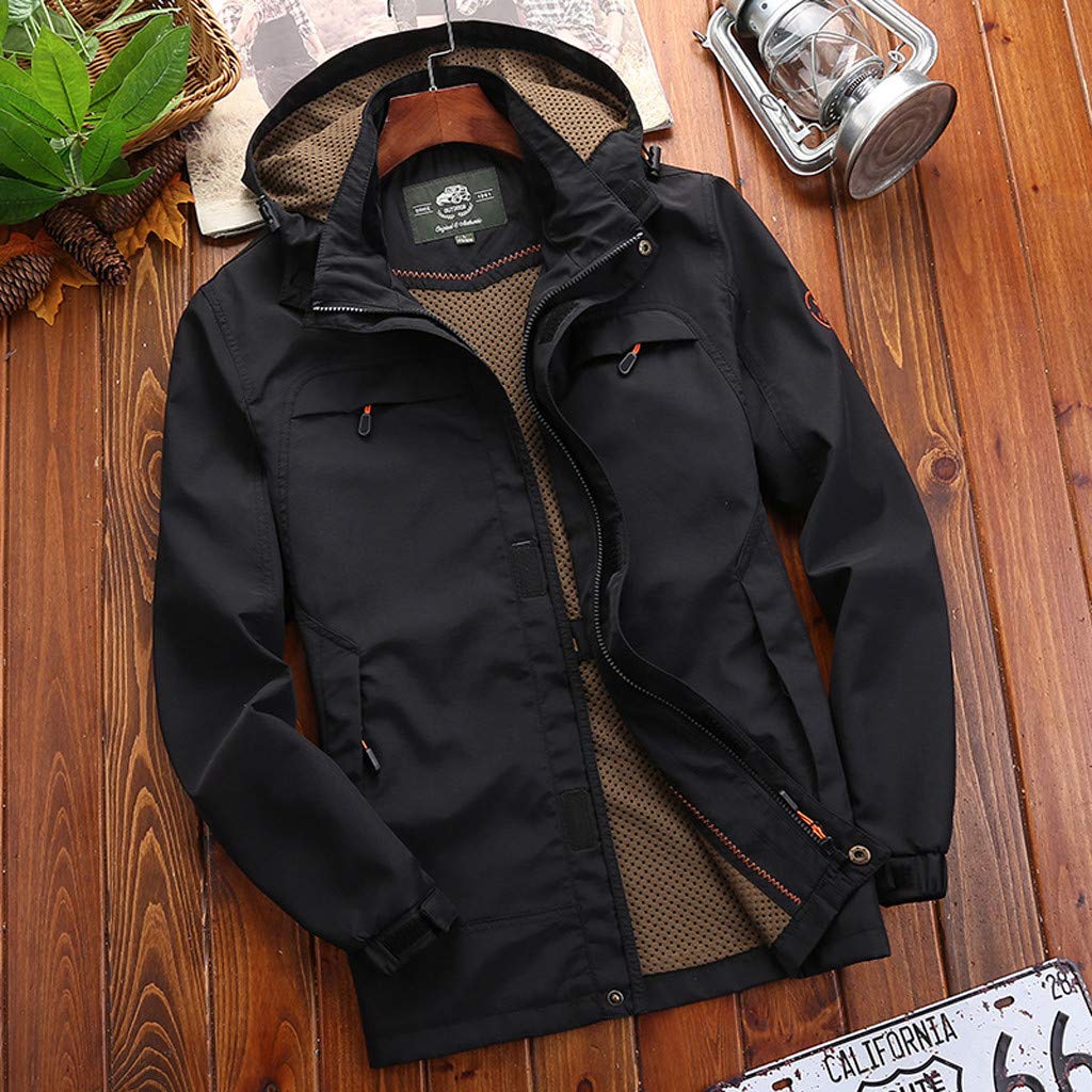 Chubasqueros para hombre Chaqueta de lluvia al aire libre Chaqueta de lluvia con capucha impermeable impermeable chaqueta cortavientos Hardshell plegable cremallera completa chaqueta ligera