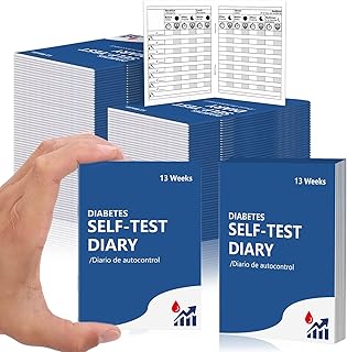50 Pcs Diabetes Blood Pressure Log Book Daily 3x4 inch Glucose Journal Diabetes Self Test Diary 13 Weeks Blood Sugar Record Book at Each Meal(Before After) for Tracking Recording of Blood Pressure