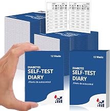 50 Pcs Diabetes Blood Pressure Log Book Daily 3x4 inch Glucose Journal Diabetes Self Test Diary 13 Weeks Blood Sugar Record Book at Each Meal(Before After) for Tracking Recording of Blood Pressure