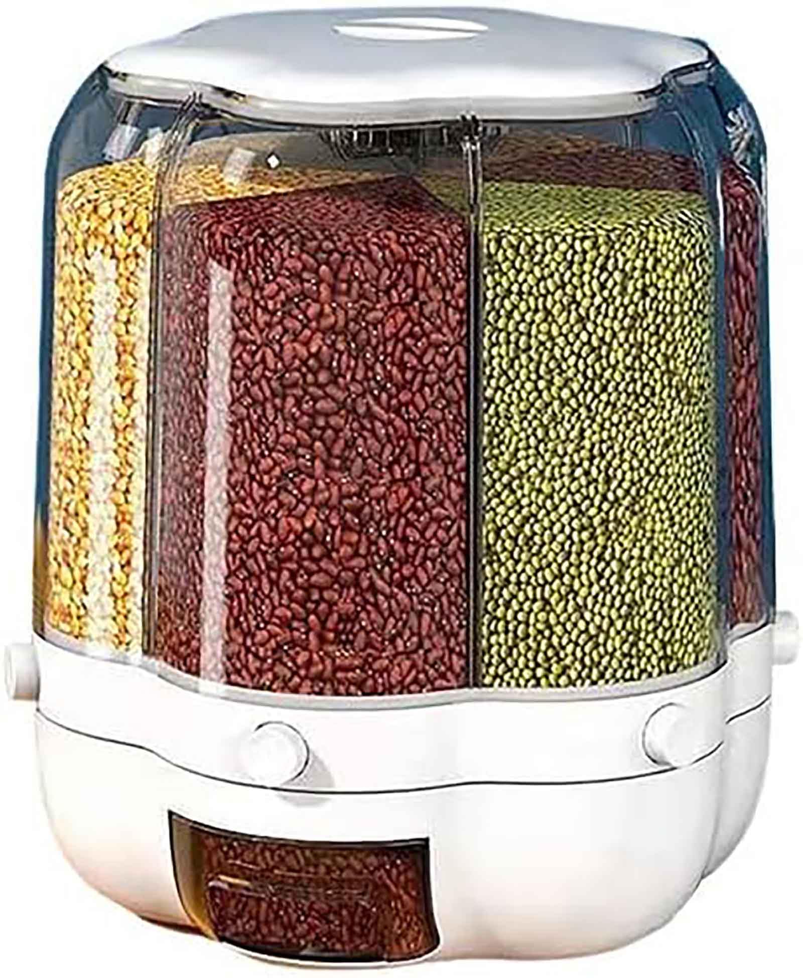 Dispensador de alimentos secos y contenedor hermético de arroz de gran capacidad