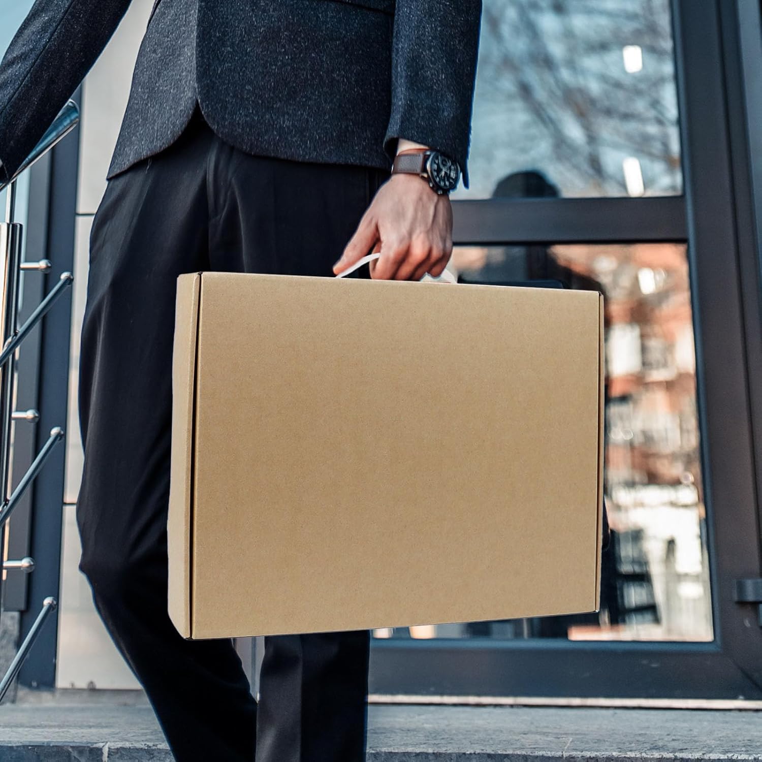 Laptop Shipping Box, Secure Laptop Box for Shipping with Foam, Cardboard Mailer Box for up to 16 Inch Laptop Packing