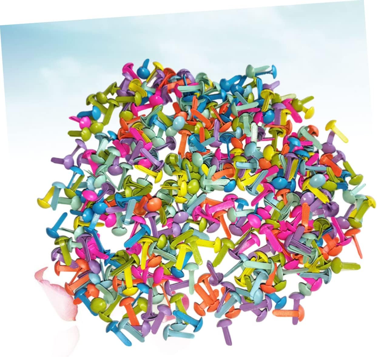 STOBOK 300pcs Mini Craft Brads Pastel Brads for Scrapbooking Stamping DIY Projects