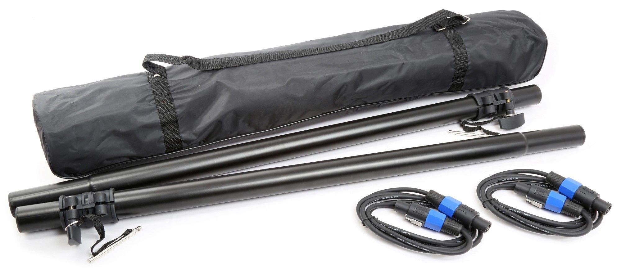 Vonyx PA Lautsprecher Set 1700 Watt 2X Subwoofer Bi-amp Lautsprecherkabel