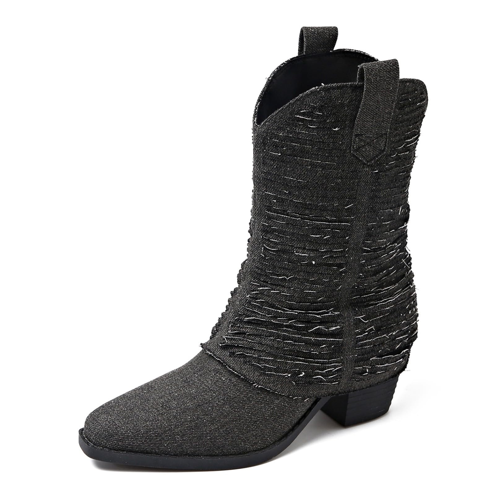 HOOUDO Stivali Donna Estivi,Stivali da Donna Estivi Bianchi Stivaletti Pelle Comodi Stivaletti Scarpe Eleganti Cerimonia Texani Scarpe