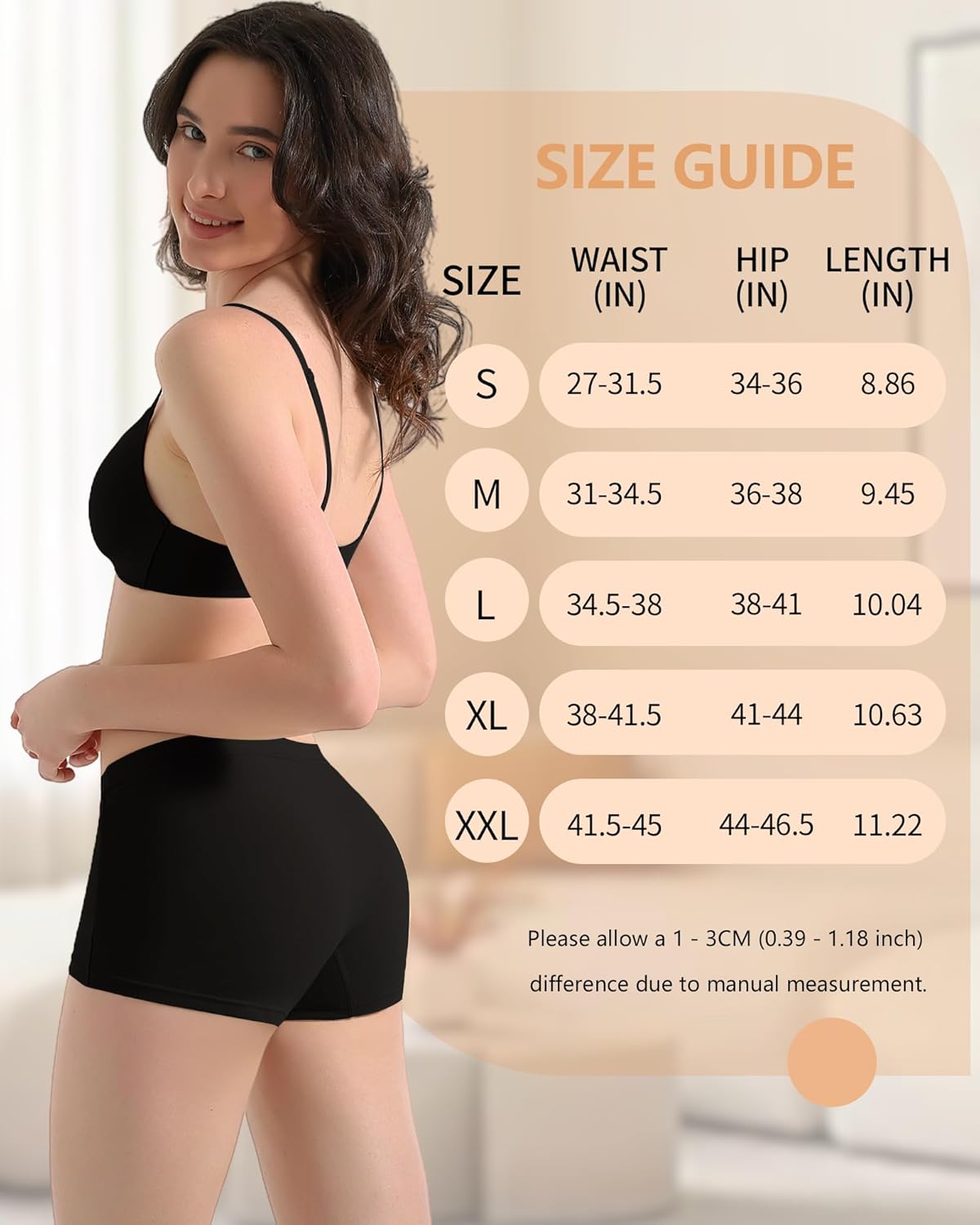 Women's Boyshorts Underwear Cotton, Full Coverage Panties, Womens Boyshort Boxer Briefs Breathable for Women 4 Pack - Image 7