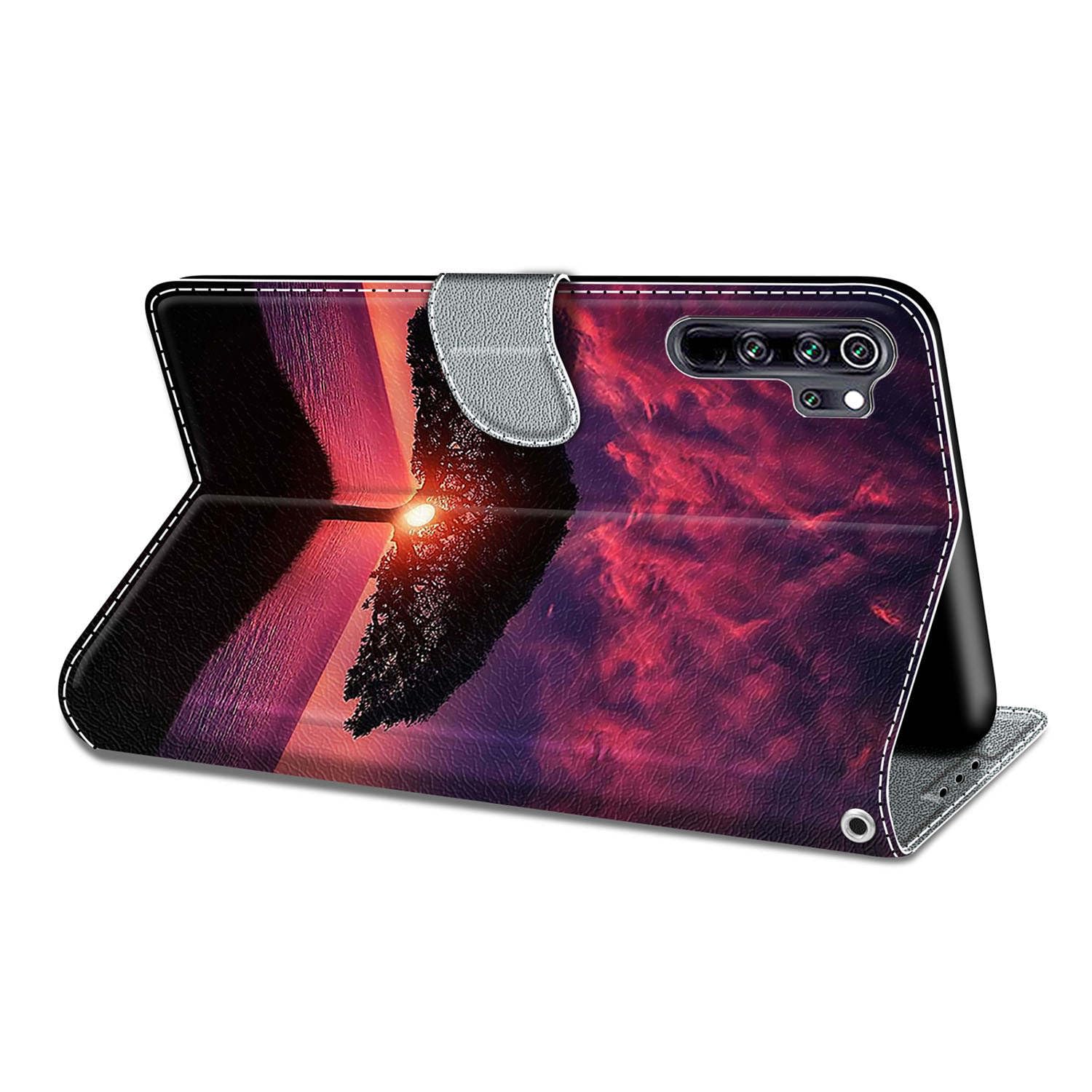 VQWQ Custodia per Xiaomi Mi 12T, Cover a Portafoglio in Pelle PU Slot per Schede Libro Tracolla Antiurto Supporto Cavalletto Flip Case Wallet Contanti Chiusura Lampo per Maschio Donna -[QB]-Purple