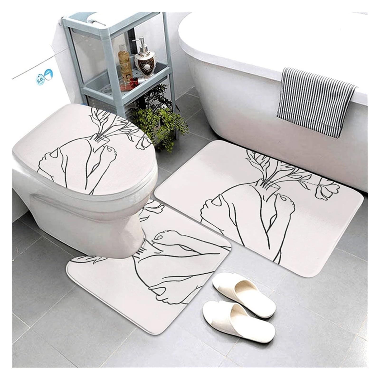 Shower Mat Bedroom Room Mat Bathtub toilet rug Anti-slip Bath Bathroom Small Rug(2208sjt-001723)