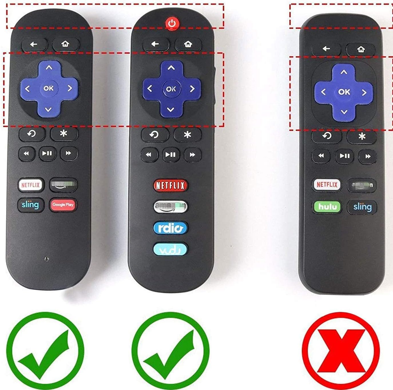 Protective Remote Case/Cover for Roku Streaming Stick 3600R Remote Universal for Sharp/Insignia/Hisense/Roku TV Remote, Shock Proof Silicone Remote Controller Cover (Blue + Black)
