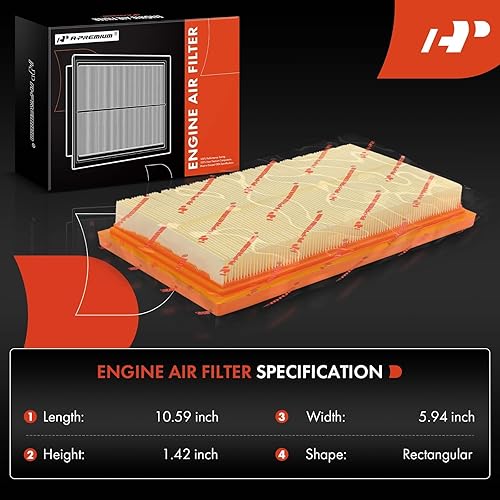 Miniatura 2 de A-Premium Filtro de aire de motor compatible con Toyota Camry 2018-2023, Avalon 2019-2022, RAV4 2019-2023, Highlander 2020-2023, Sienna 2021-2023,