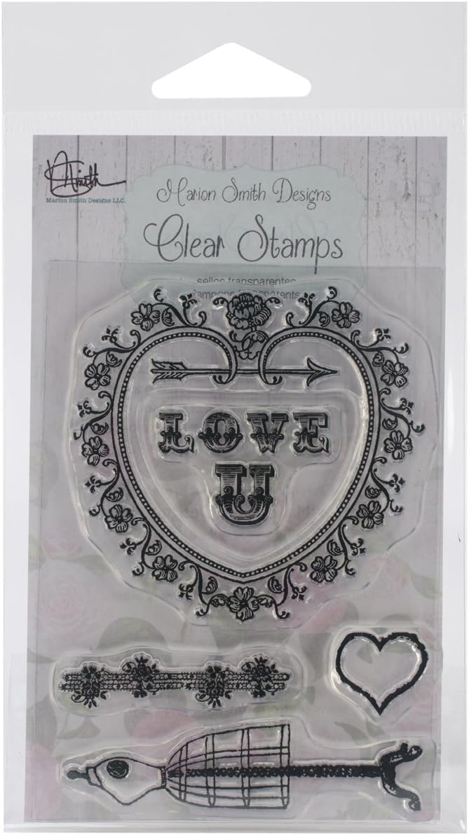 Marion Smith Designs Love U 3"x4" Clear Stamp Set