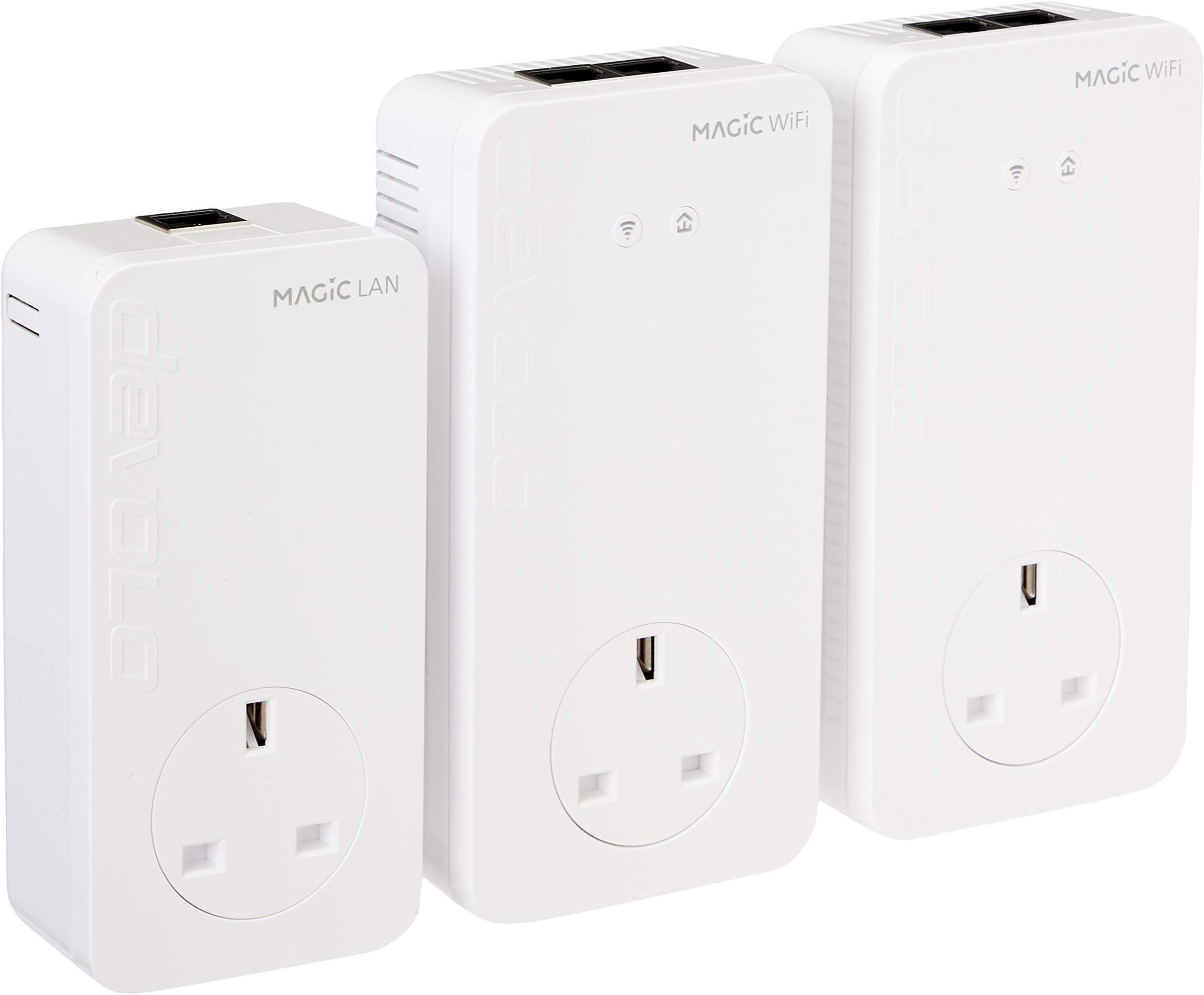 Devolo Magic 2-2400 Wi-Fi ac Whole Home Kit: Stable Home Working, Ultimate Powerline Kit, Mesh Wi-Fi Up to 2400 Mbps Via Powerline, Wi-Fi Ac, Wi-Fi Anywhere, Access Point, 2x Gb Ports, 4k/8k Streaming