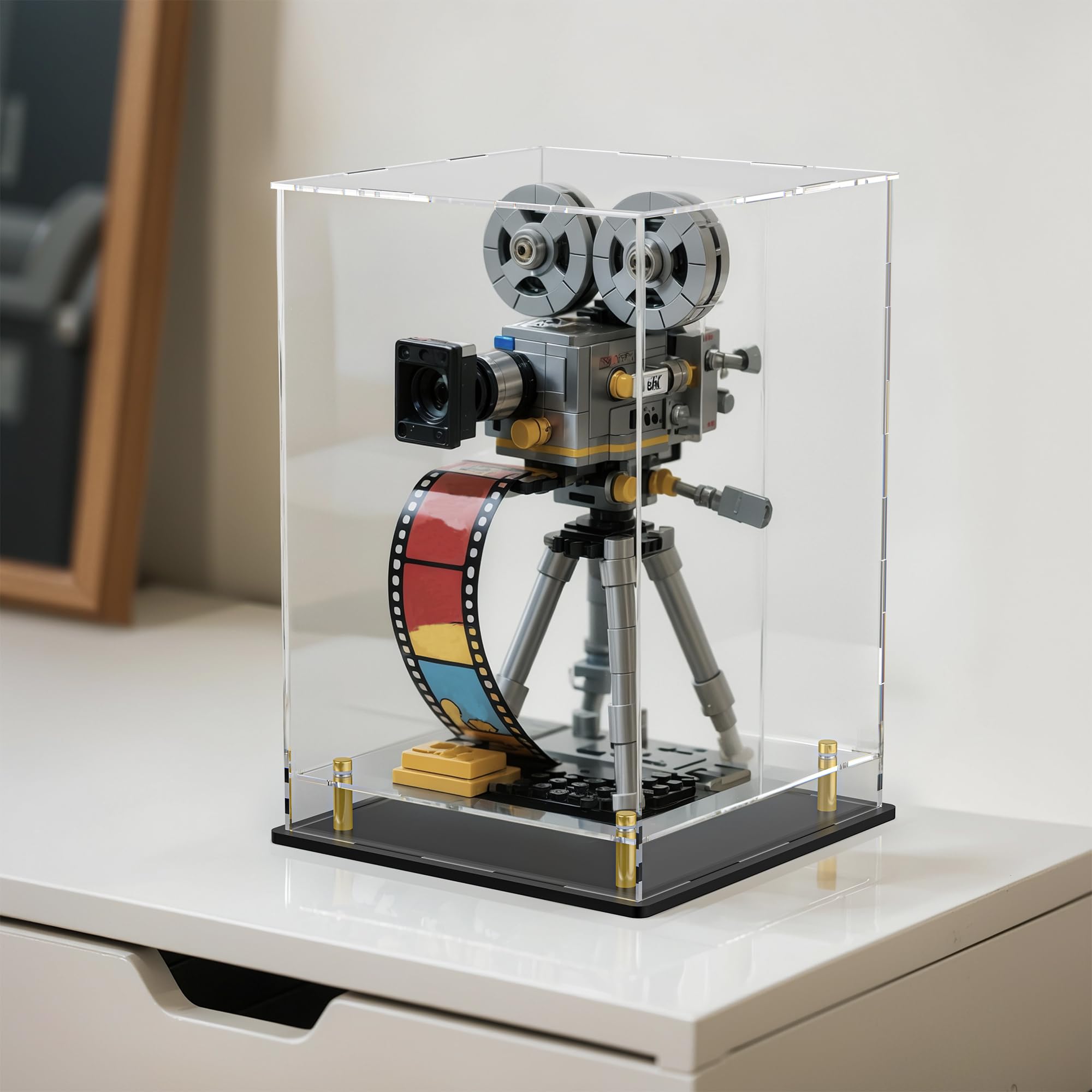 Acrylic Display Case with Removable Floating Shelf and Thick Base - Image 2