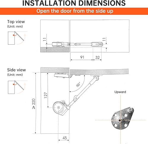 Miniatura 7 de KOMOHOM Bisagras de caja de juguetes de cierre suave, bisagras de soporte de tapa para caja de almacenamiento, puertas de solapa de apertura