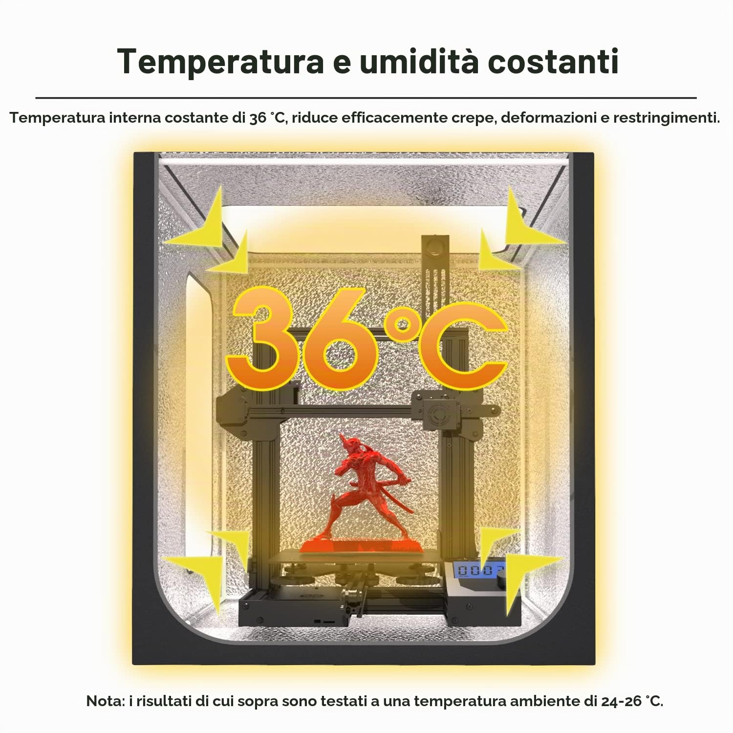 eSUN Custodia per Stampante 3D Tenda Lgnifuga e Antipolvere | Mantieni il filamento asciutto e proteggilo dalla polvere per stampe 3D perfette, stabili e senza difetti o bolle.