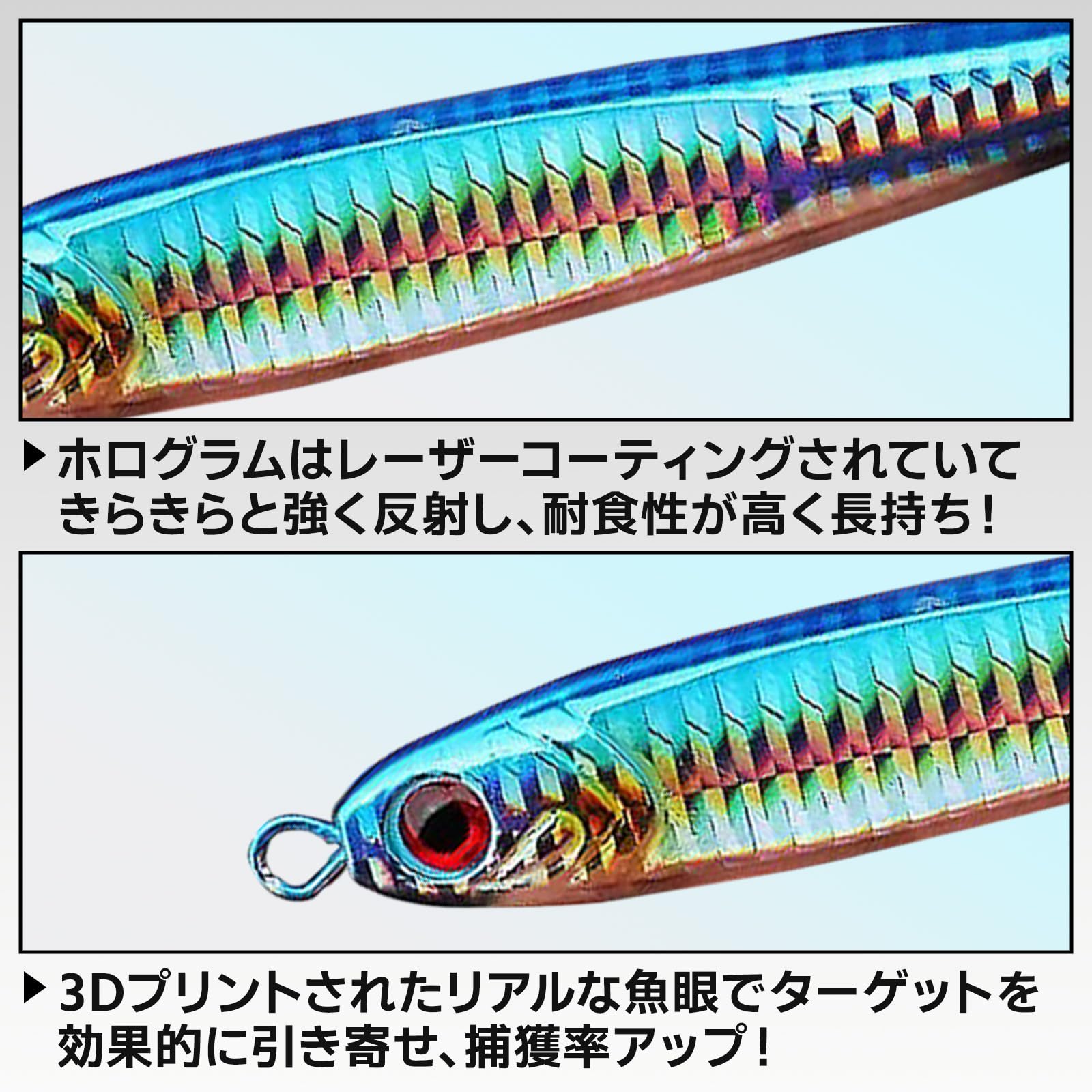 Amazon.co.jp: UB-Lab. 魚 釣り カラフル メタル ジグ 80 g 4本