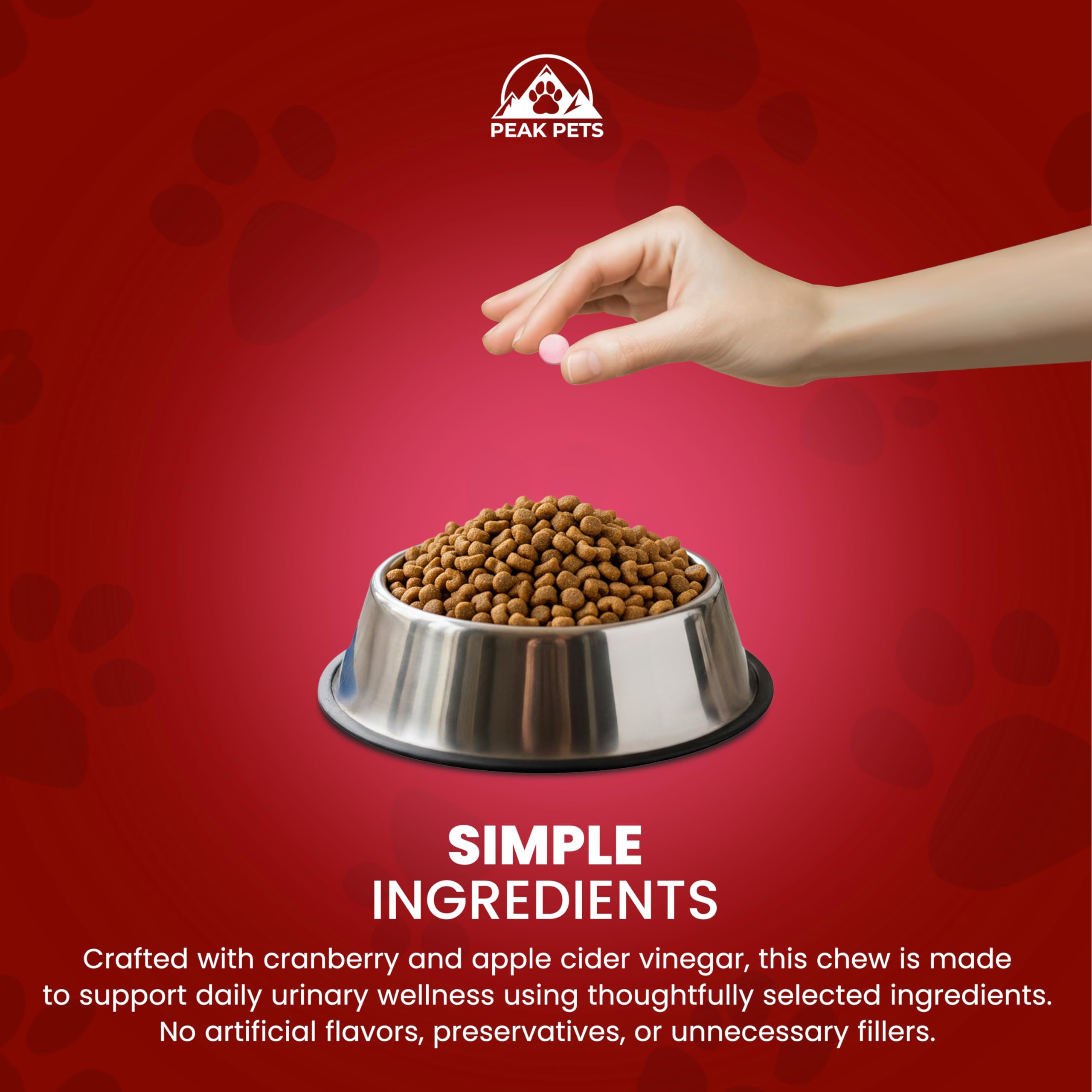 Cranberry Supplement for Dogs UTI Treatment (120 Chews) Dog Urinary Tract Support for Kidney & Bladder Health - Cranberry Relief Supplement for All Ages, Breeds & Sizes - Chicken Flavor - USA Made — Amazon image 6