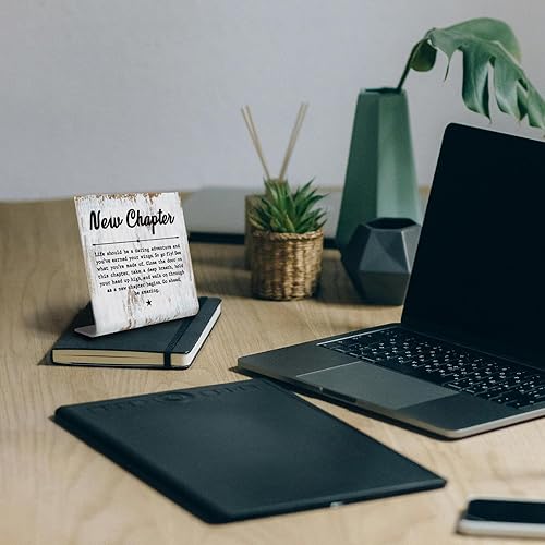 Miniatura 2 de TRCENDE Nuevo capítulo de regalo para compañero de trabajo y amigo, regalo de despedida, placa de metal para oficina en casa XLk214