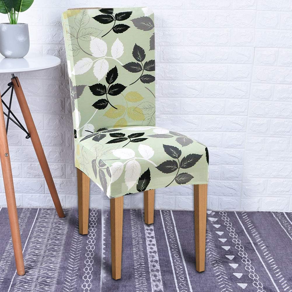 Xflyee Stretch Dining Chair Slipcovers - Jacquard Arm Chair Protector Covers for Living Room Seat Cushion Home Kitchen Parson Arms Chair Slip Covers for Dining Room Removable Washable Set of 4 …