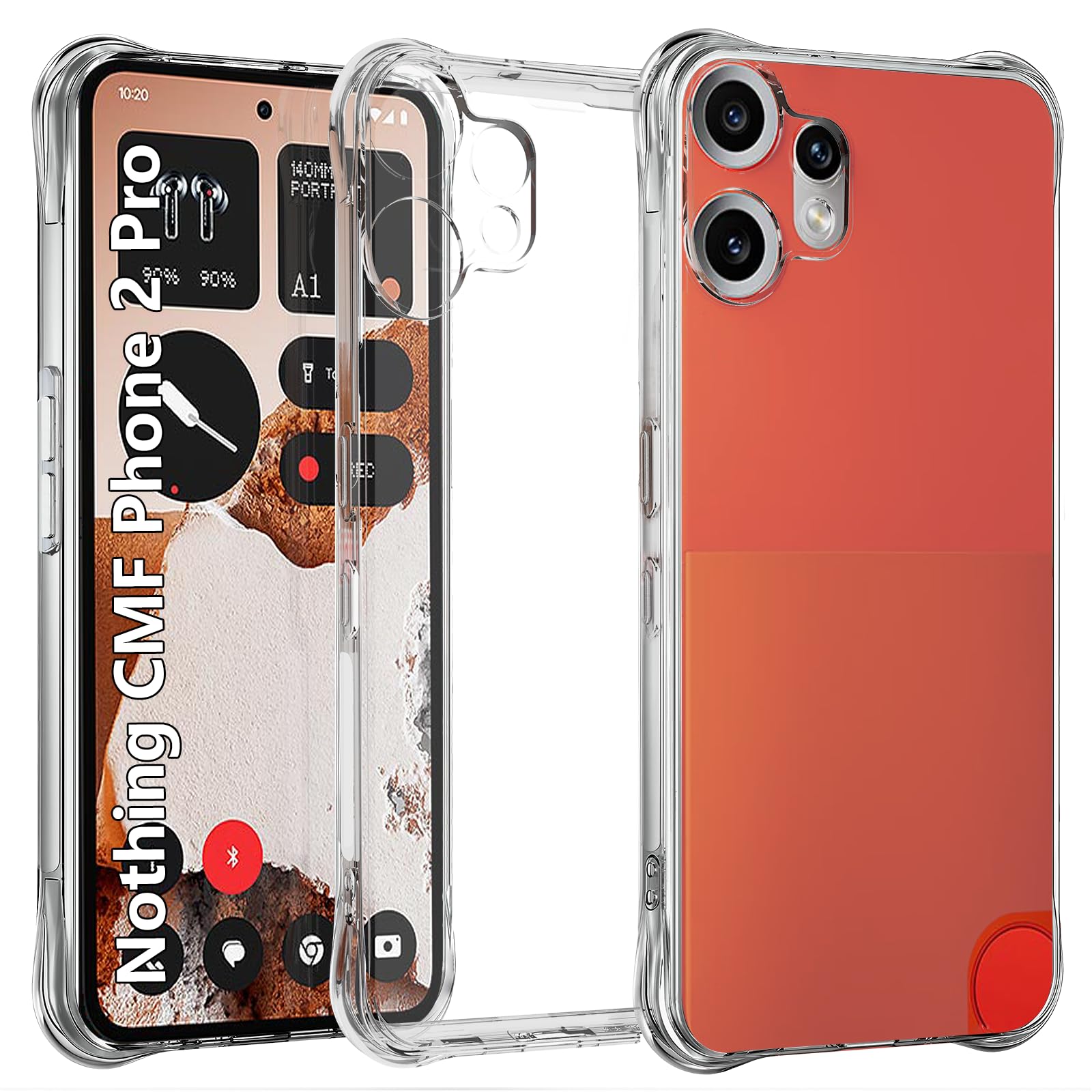 Amazon.com: USTIYA Case for Nothing CMF Phone 2 Pro Clear TPU Four