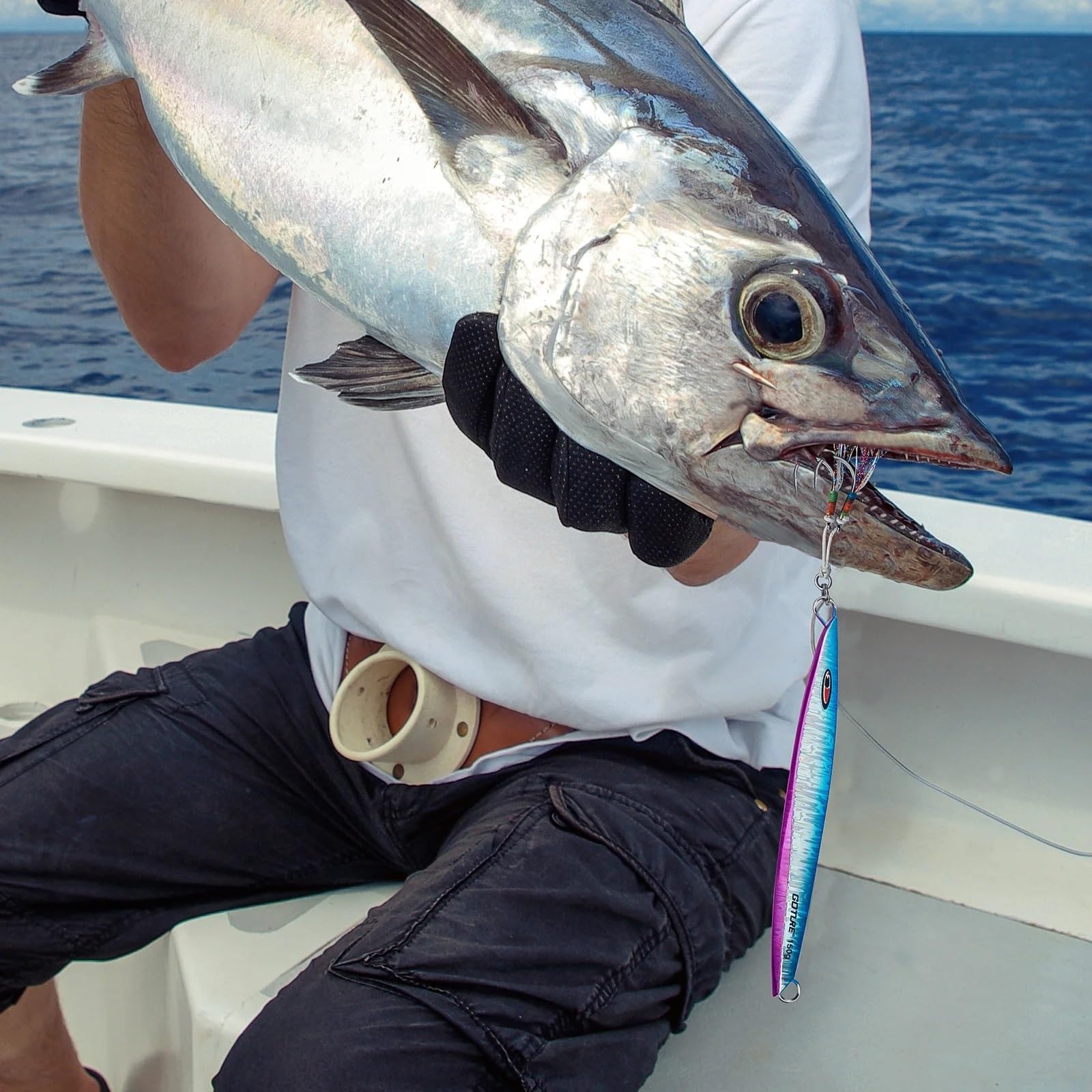Appâts de pêche 5 pièces 80g/100g/150g gabarit à coulage rapide gabarit en métal leurre pêche à la turlutte en eau de mer leurre dur appâts de pêche matériel de pêche à la traîne Leurres de pêche(80g)