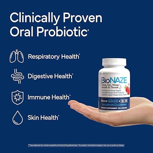 Miniatura 7 de Probiótico Oral BLIS K12 y BL-04 para Senos Paranasales, Cálculos Amigdalinos, Mal Aliento, Goteo Postnasal, Garganta, Boca, Dientes e Intestino