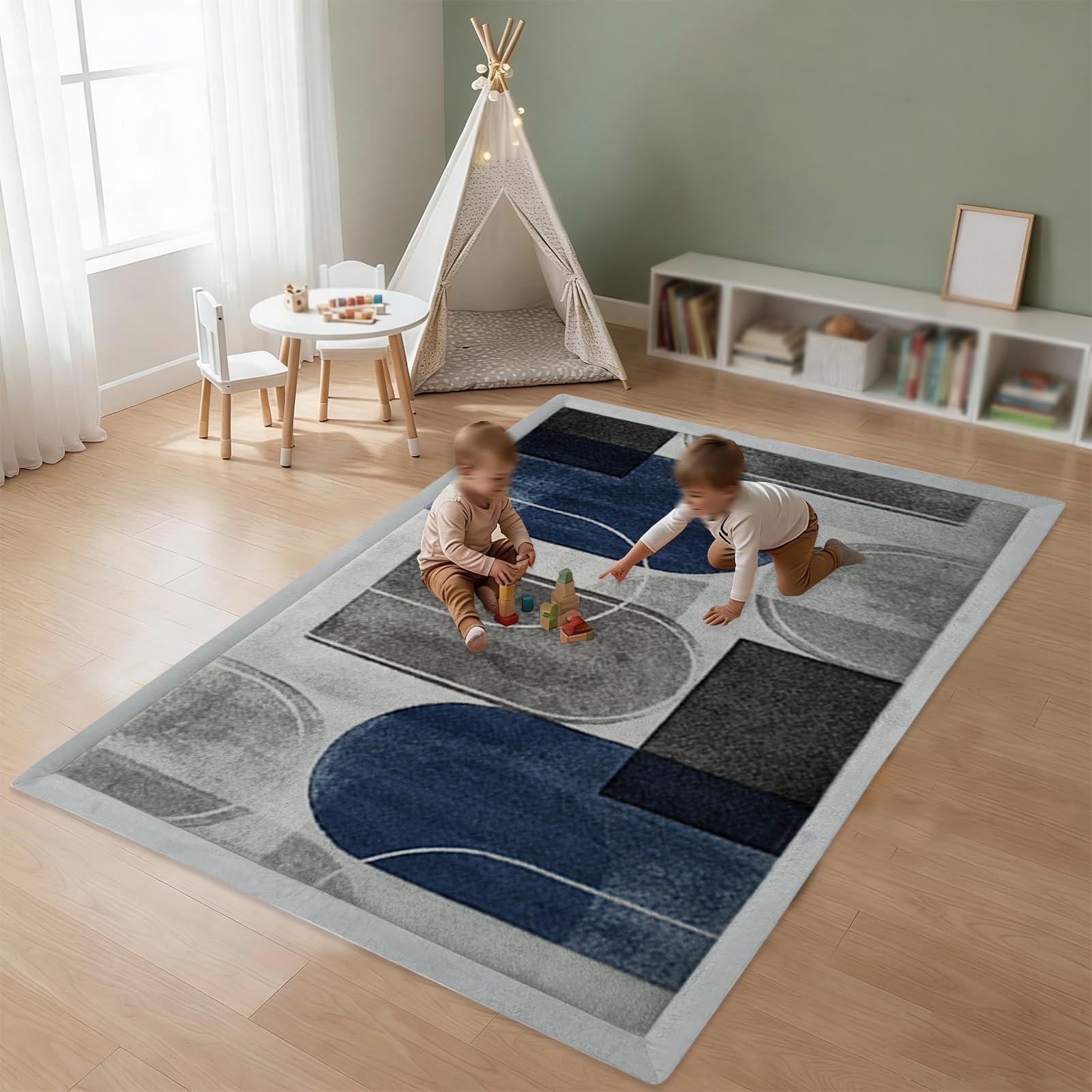 Baby Play Mat for Floor, 3 cm Thick Playmats for Babies, Soft Baby Rug Kids Playpen Mat for Crawling & Playing, Non-Slip Play Crawling mat for Nursery Baby, Soft Activity Floor Mat 180 x 280 cm