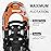 Odoland 4-in-1 Snowshoes for Men and Women with Trekking Poles, Carrying Tote Bag and Waterproof Snow Leg Gaiters, Lightweight Aluminum Alloy Snow Shoes, Orange+Black, Size 25\'\'