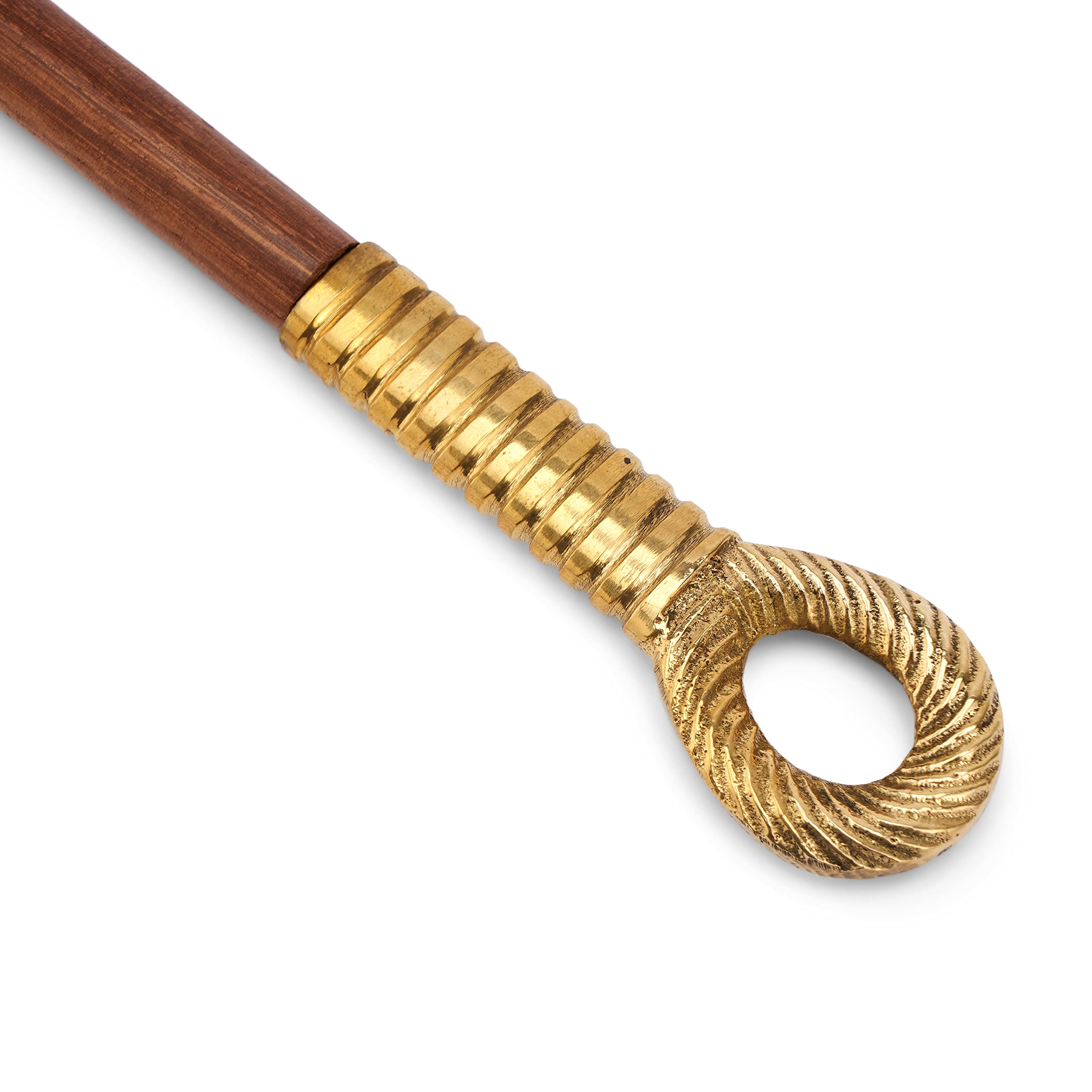 NKlaus Candle Snuffer with Wooden Handle, Gold, 35cm, Candle Accessory, Formal Events, Weddings, Holidays - Image 2