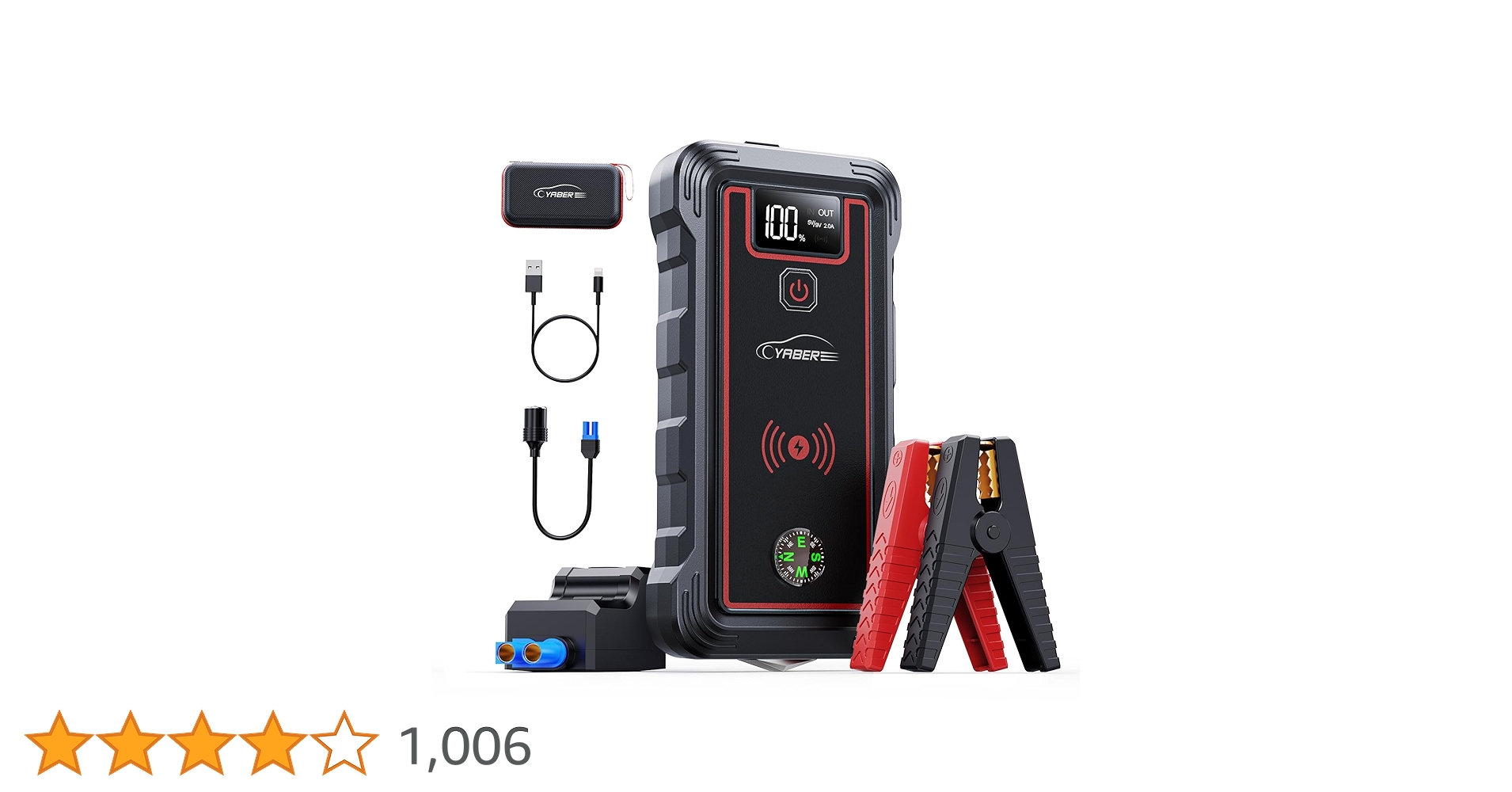 新品　YABER ジャンプスターター Amazon | YABER ジャンプスターター エアコンプレッサー搭載