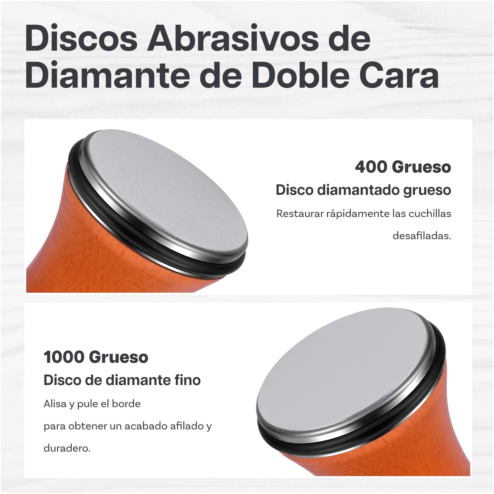 Afilador Cuchillos de Rodillo por MMOBIEL - 6 Ángulos Magnéticos (12°, 15°, 17°, 19°, 22°, 25°) - Kit de Afilado con Discos de Diamante - Kit Manual para Cuchillos - Regalos para Hombre & Mujer