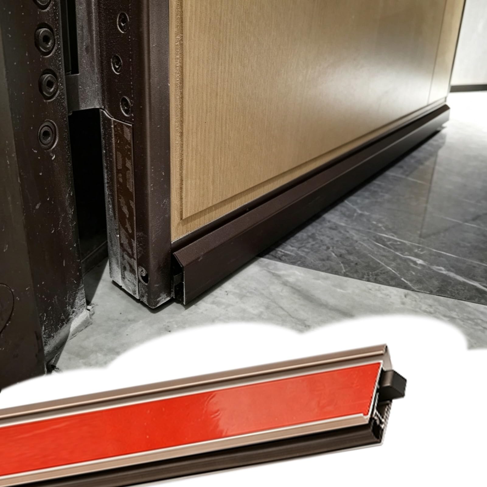 Self Adhesive Door Draft Stopper, Automatic Noise Blocker Sweep,