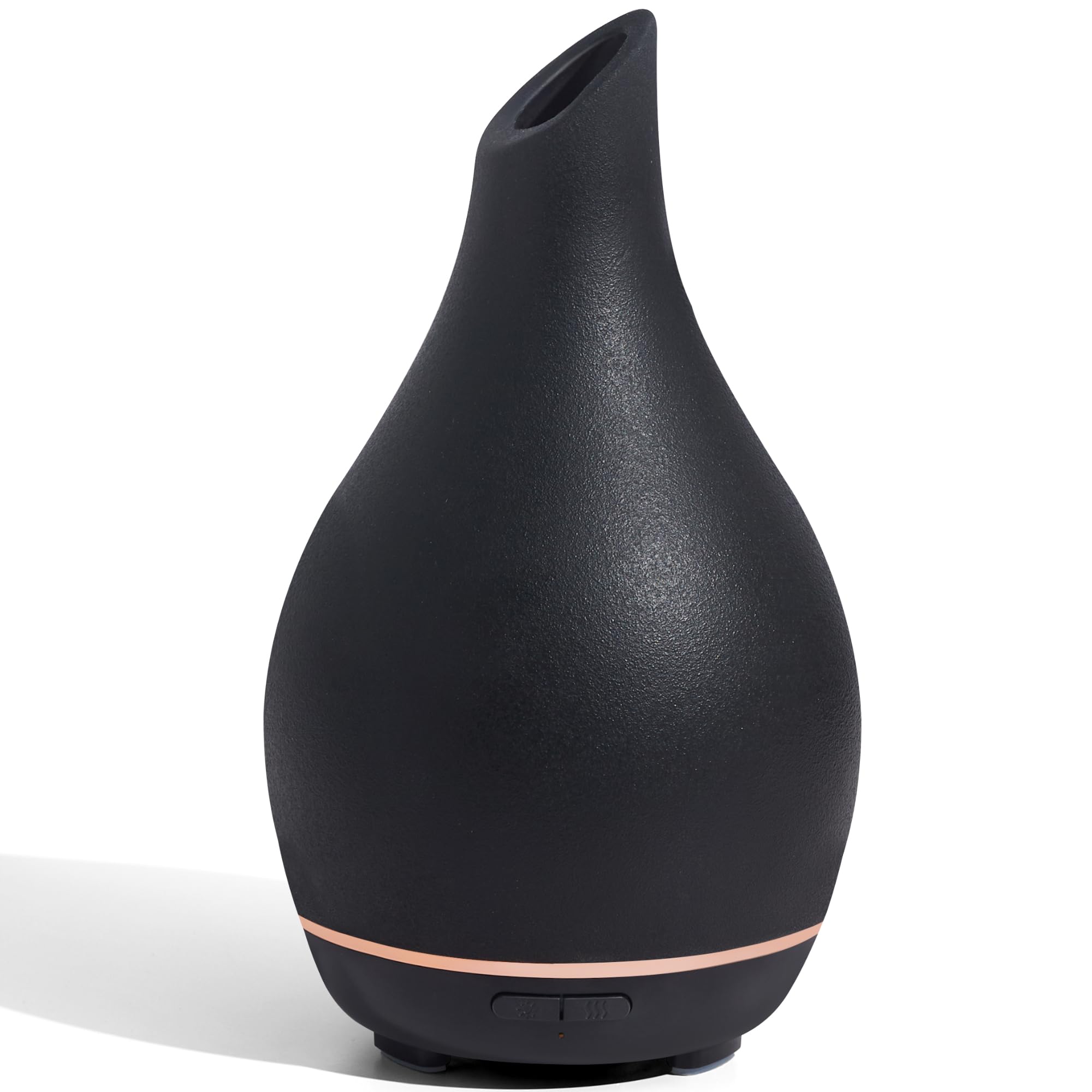 Dyfuzor olejków eterycznych, 150 ml ceramiczny dyfuzor ręcznie wykonany kamień aromaterapia dyfuzor ultradźwiękowy chłodna mgła nawilżacz parownik 2 tryby mgły bezwodny do domu, biała ceramika w