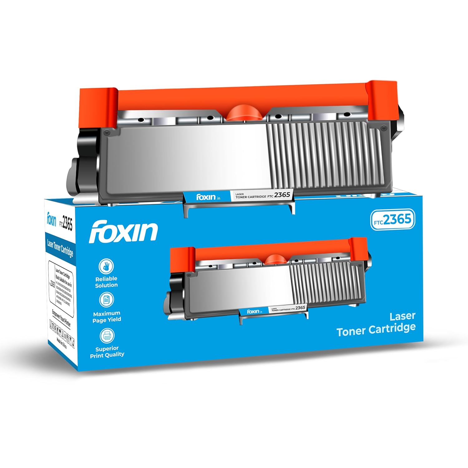Foxin FTC-2365 Toner Cartridge Compatible with Brother Laser Printer Series | HL 2560DN/2260/L2321DN/2361DN/2366DW/2320D | DCP 7180DN/7080/L2541DW/L2520D | MFC 7480D/7380/7880/L2701D/L2701DW | Black