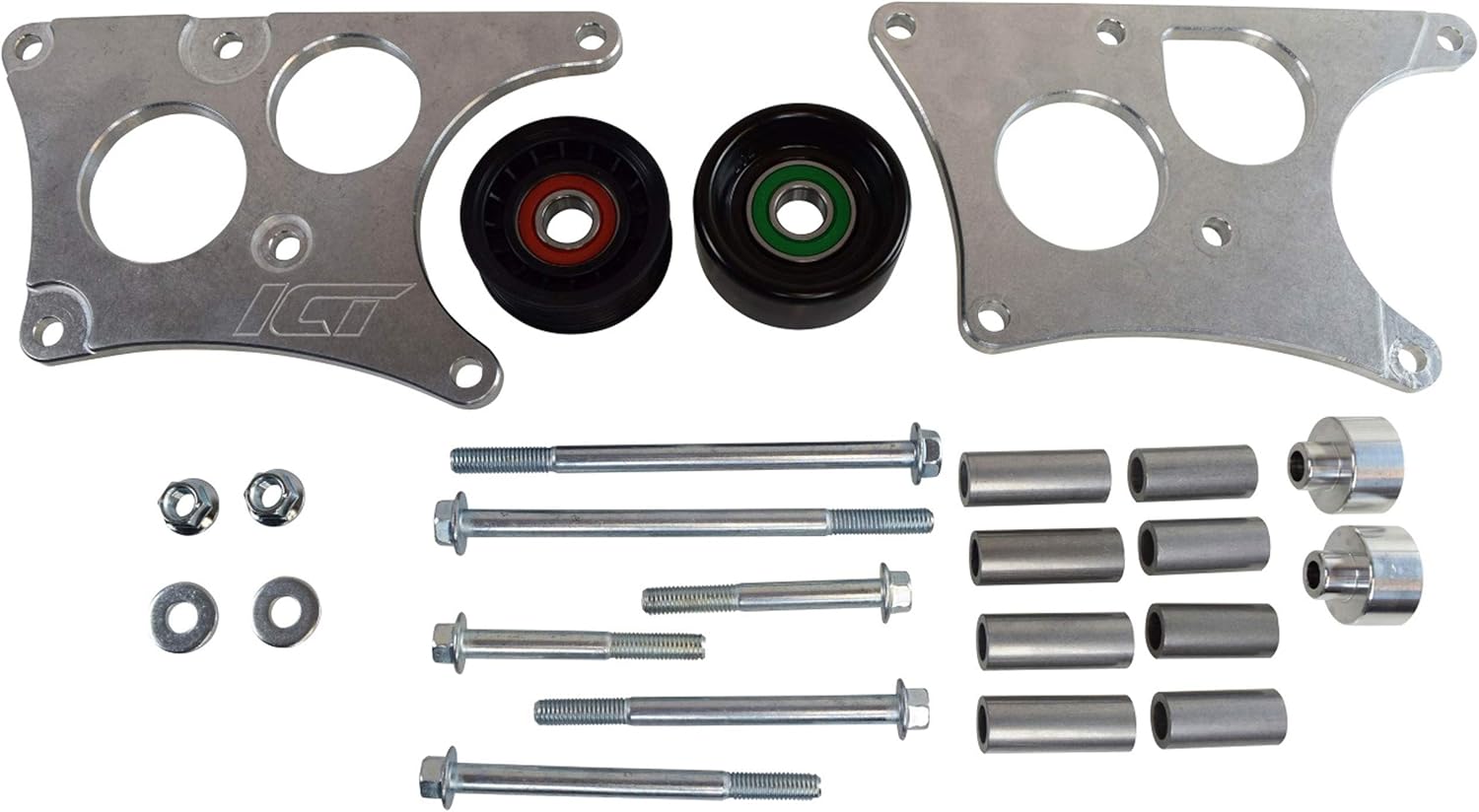 ICT Billet LS Truck Heavy Duty Billet Alternator Bracket Kit LSX 4.8L 5.3L 6.0L Top Driver Head Mount 551566-3