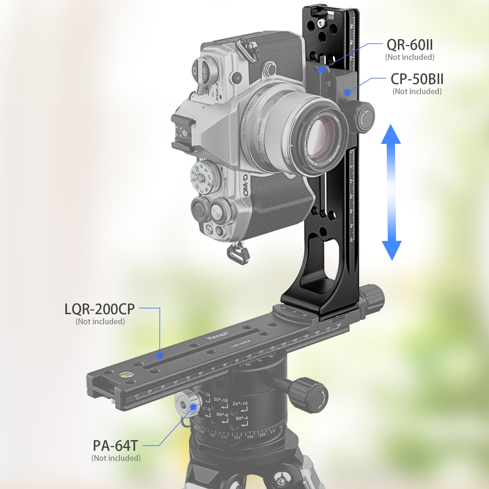 Amazon.com : Haoge LVR-200AS 200mm Dual Dovetails Nodal Slide