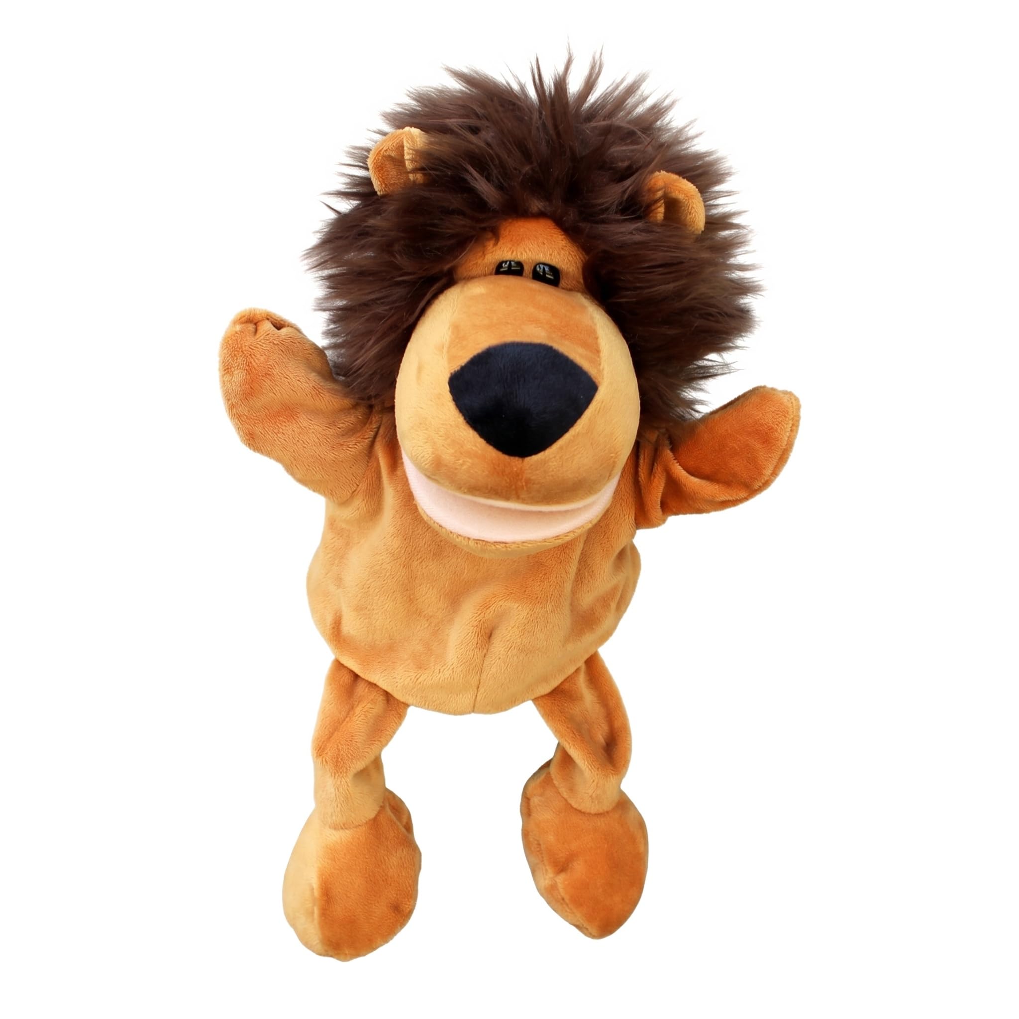 LOMTRATS Animal Hand Puppets for kids,Toddler Includes Wolf Tiger Lion Monkey with Legs, Perfect for Storytelling,Teaching,Preschool,Birthday Gifts（Movable Open Mouths）