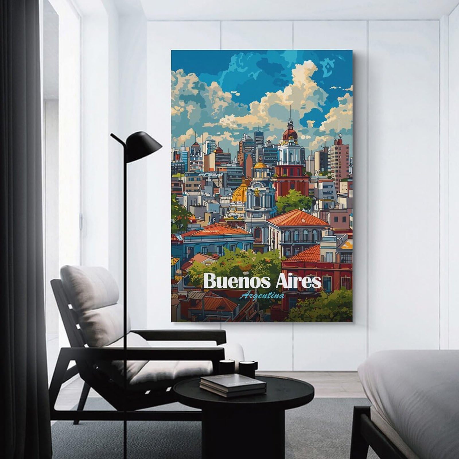 Junmoney Buenos Aires Cityscape(2) Home Decor Wall Art, 20x30inch(50x75cm), for Wall Displays, Bedrooms Or Room Updates, Ideal for Building A Coordinated Art Wall