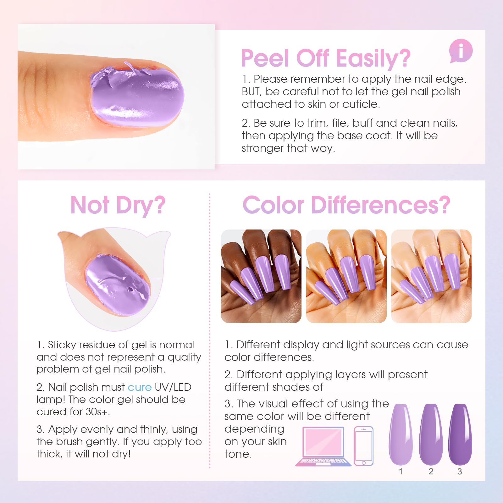 ROSALIND Kit Vernis Semi Permanent avec UV LED Lampe, 12+4 PCS Blanc Rose Bleu Vert Violet Couleurs Vernis Gel, Kit Ongle Gel UV Manucure Cadeau pour Débutant Démarrage