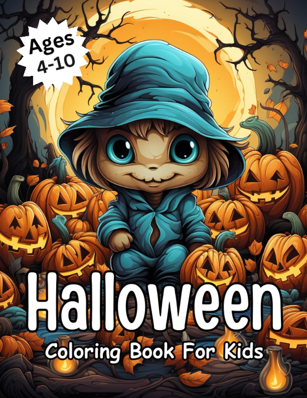 Halloween Coloring Book For Kids: Designs That Are Aimple And Fun Cute Pumpkins,Ghosts,Witches,And Other Creature