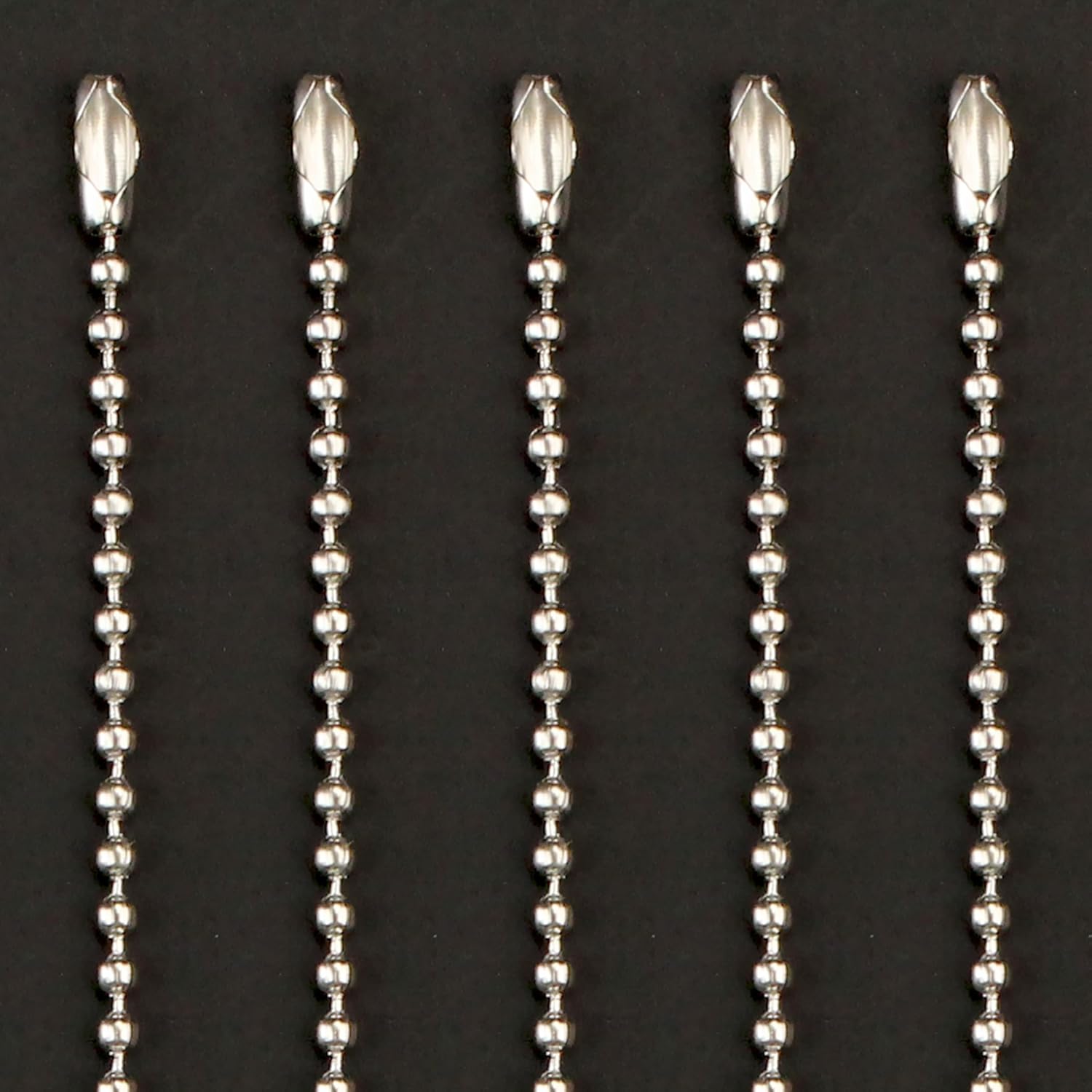 CleverDelights 2.4mm Ball Chain Necklaces - 24 Inch Length - Craft Jewelry Iron Chains - Bulk Pack - Image 3