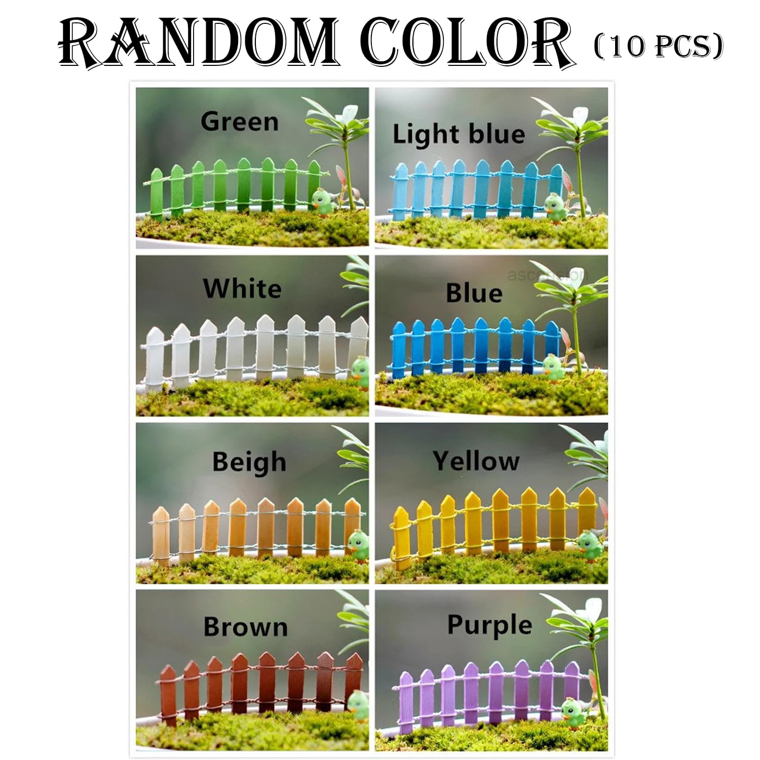Mini Wooden Fences - Garden & Craft Decor -3