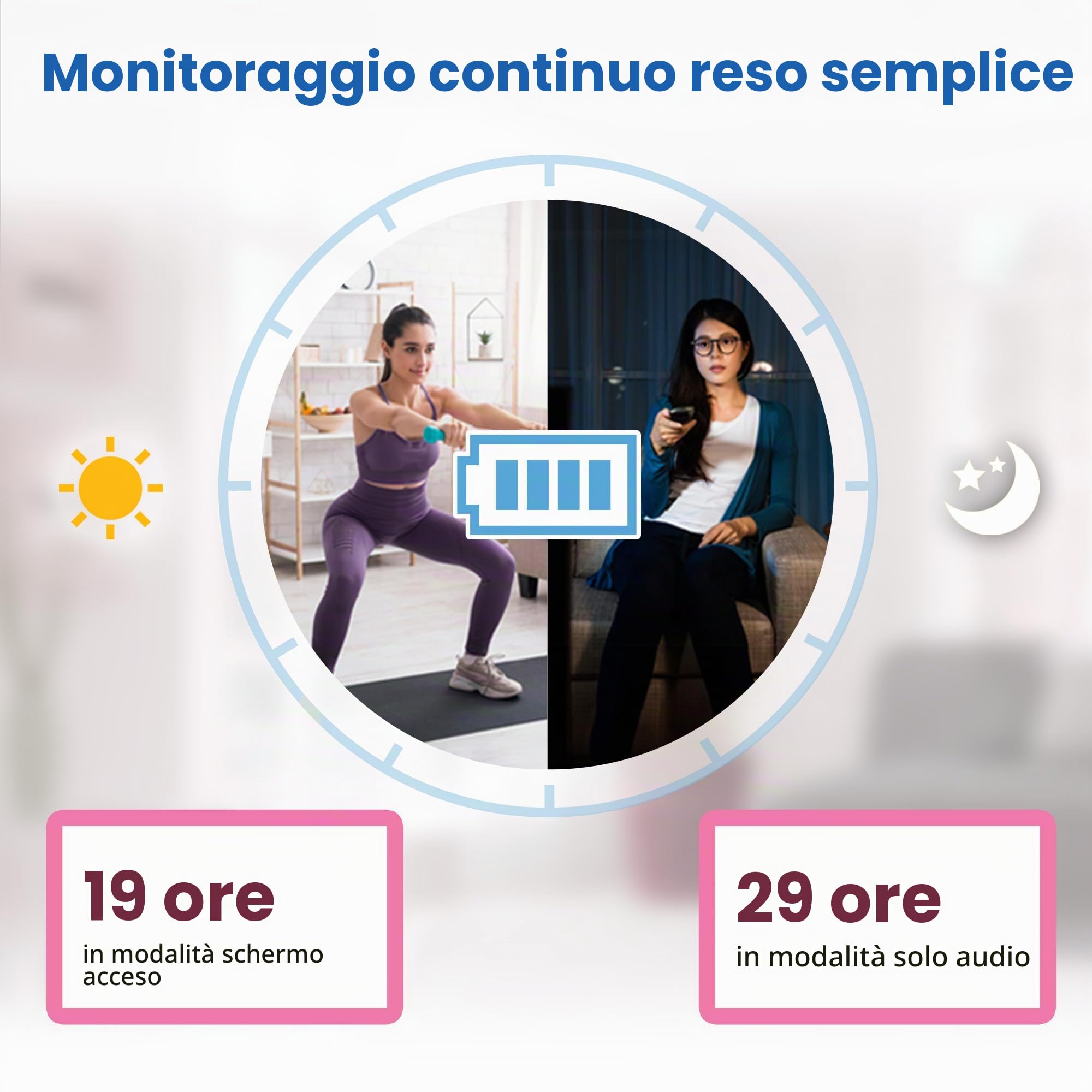 VTech VM819 Baby Monitor con fotocamera e audio, schermo da 2,8 pollici, videocamera portatile per bambini, visione notturna, audio a 2 vie, sensore di temperatura e ninne nanne, trasmissione sicura