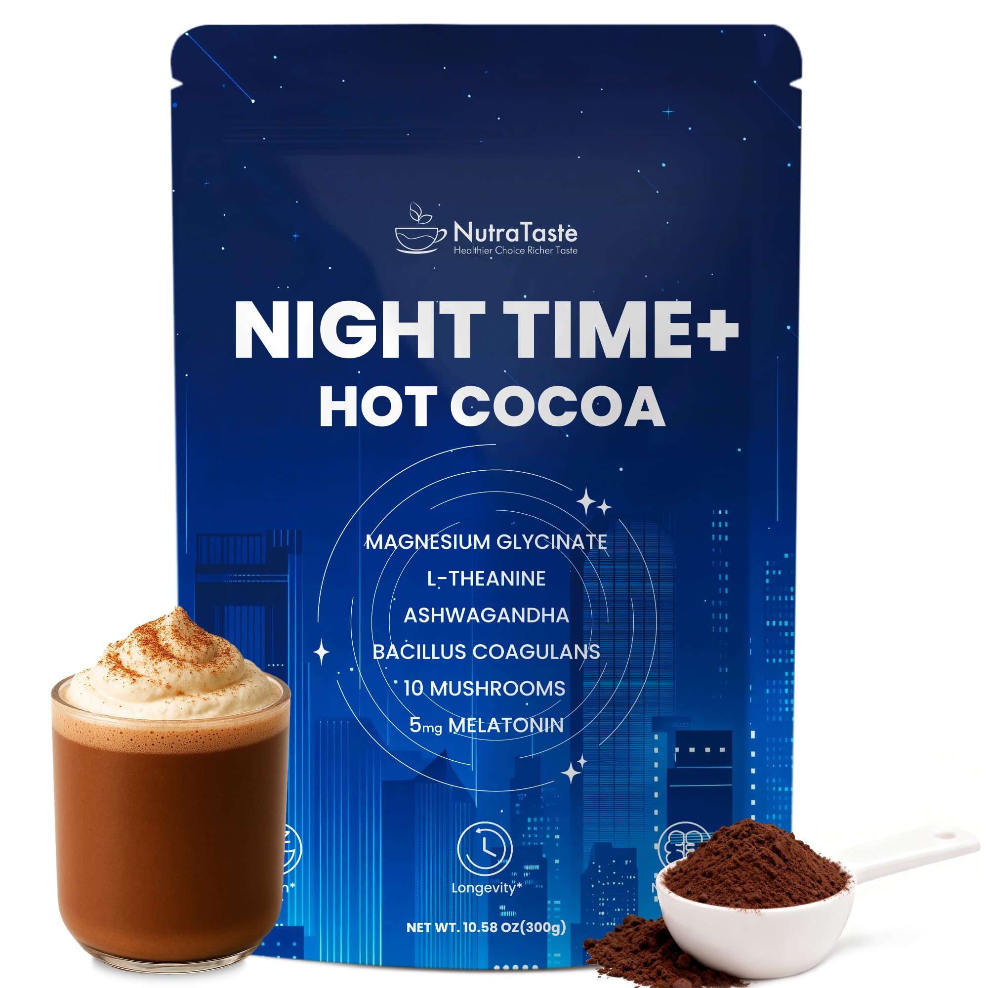 Cocoa　0603 Amazon.com : Magnesium Hot Cocoa for Sleep, Superfood Cocoa Powder