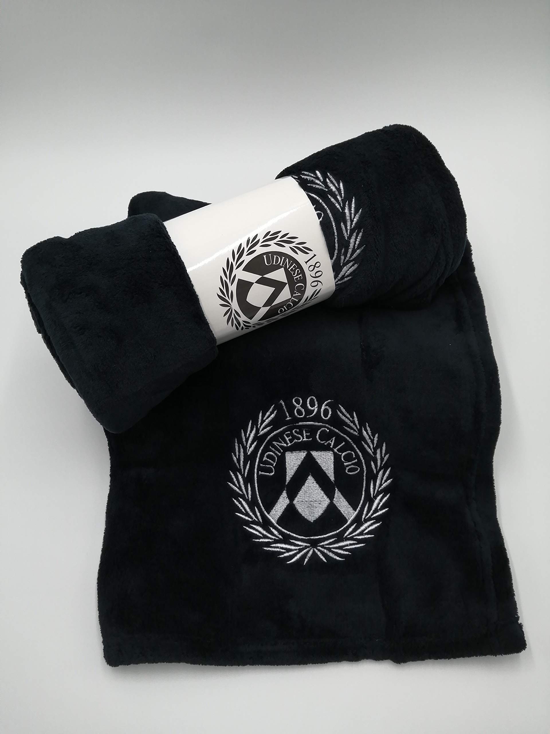 Udinese Calcio 1896 Prodotto Ufficiale Coperta Plaid Nero, taglia unica