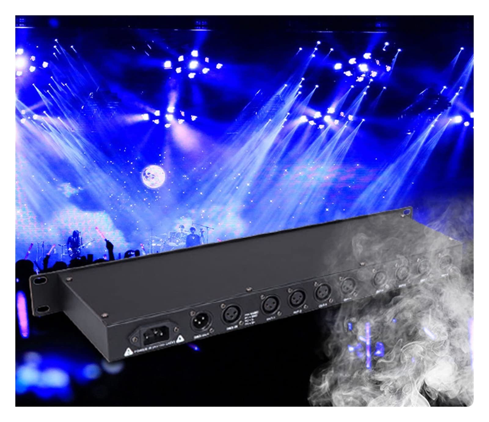 Światła sceniczne Wzmacniacz sygnału scenicznego 8-kanałowy DMX512. Splitter ze wzmacniaczem sygnału izolacji fotoelektrycznej na imprezy, wydarzenia, koncerty, kluby, pokazy(Ordinary model)
