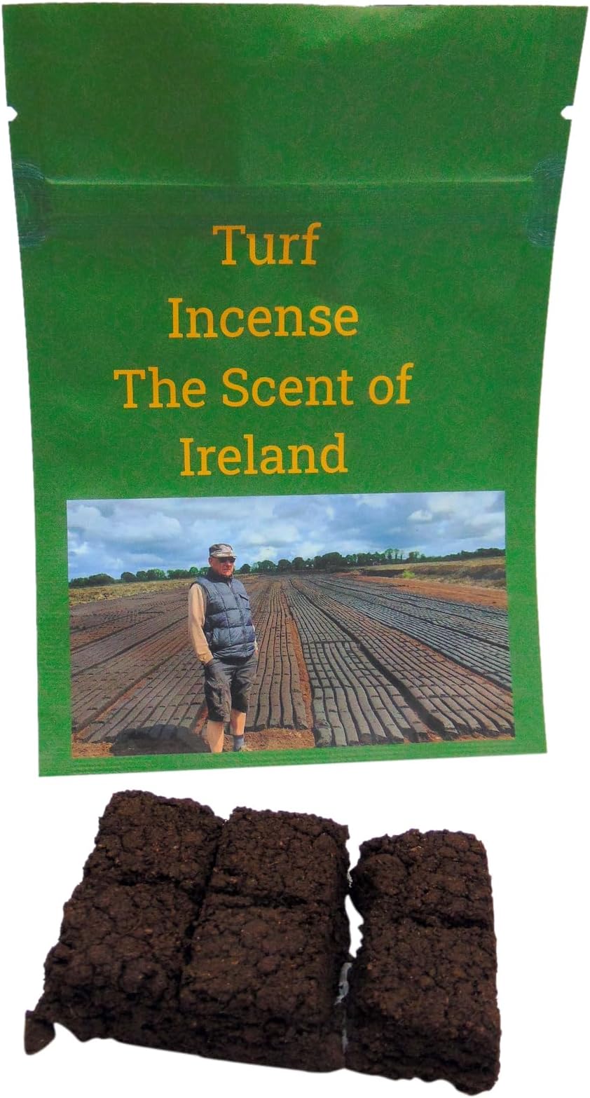 Irish Shopper Turf Peat Incense Ceramic Cottage Gift Boxed