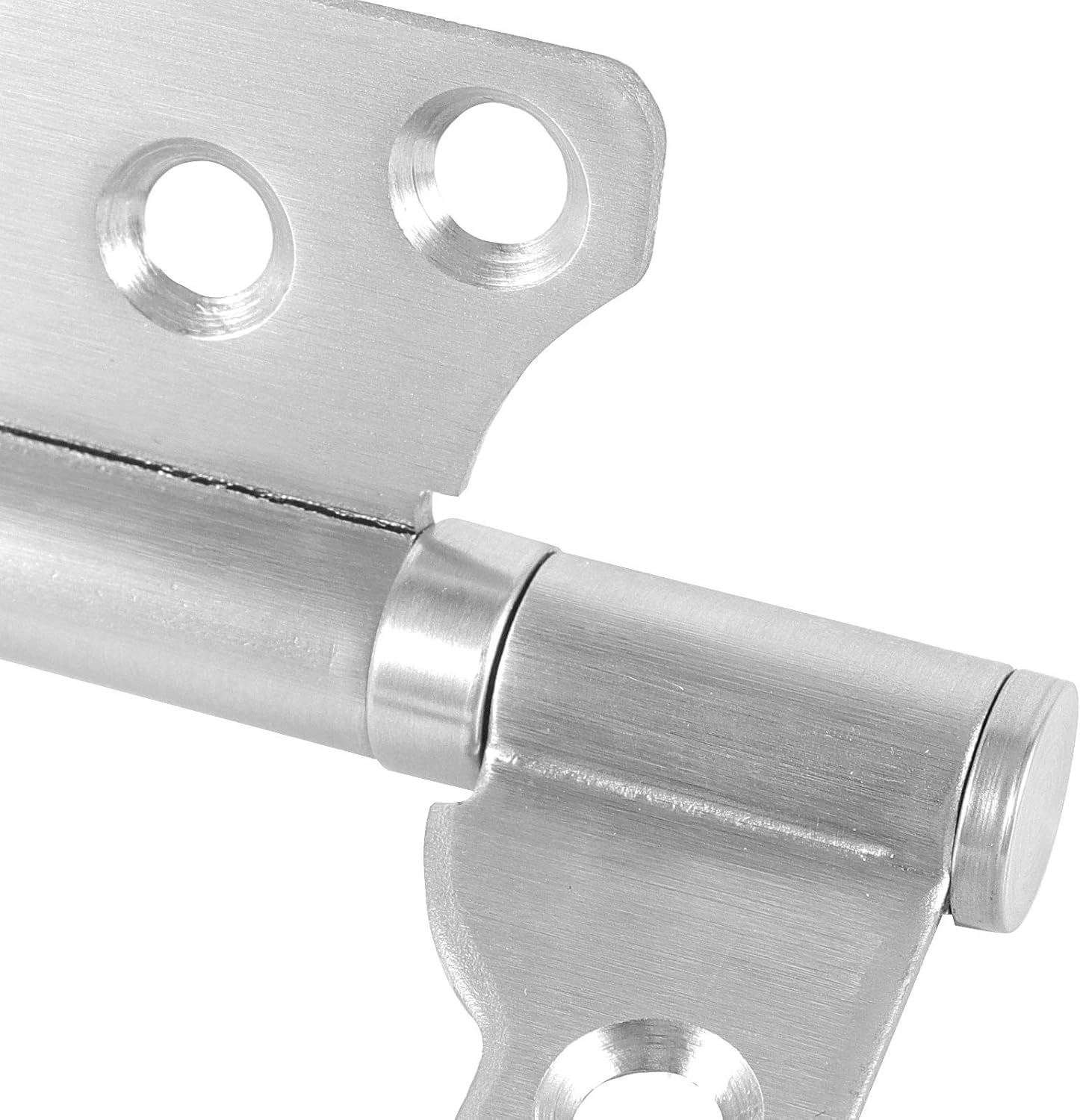 HAKZEON 24 PCS Non-Mortise Door Hinges 4 x 3 Inches Stainless Steel Cabinet Hinges with Complete Mounting Screws, Silent Movement Smooth Brushed Surface Silver
