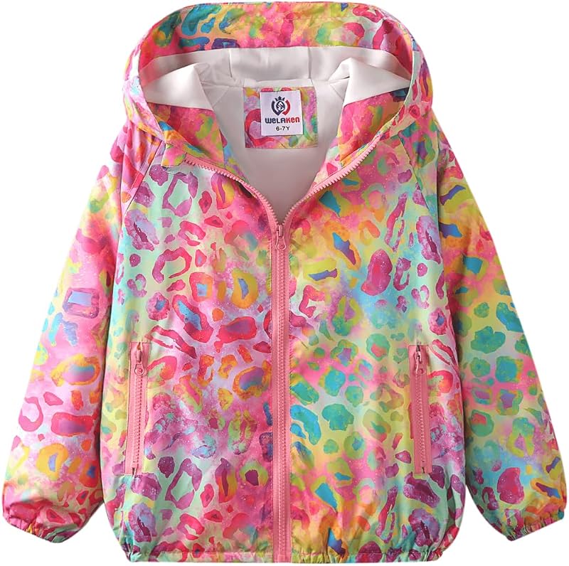 campera ligera para niñas campera resistente al agua con estampado para niñas Kids & Toddler II