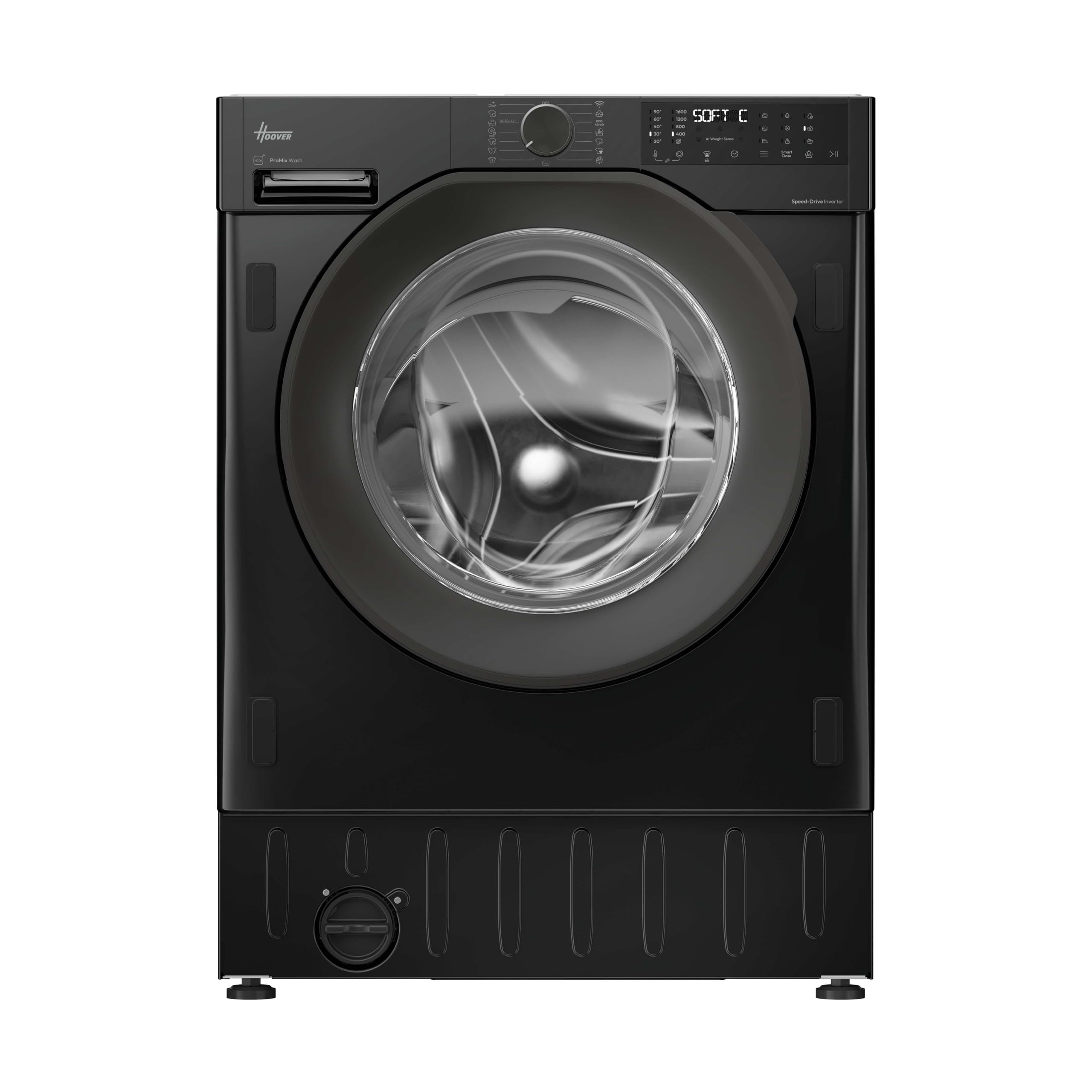 Hoover H-Wash 400 Pro Bh4S69M6Db9Bj-80 Integrated 9Kg Washing Machine, A Rated, 1600 Rpm, Black, Wifi