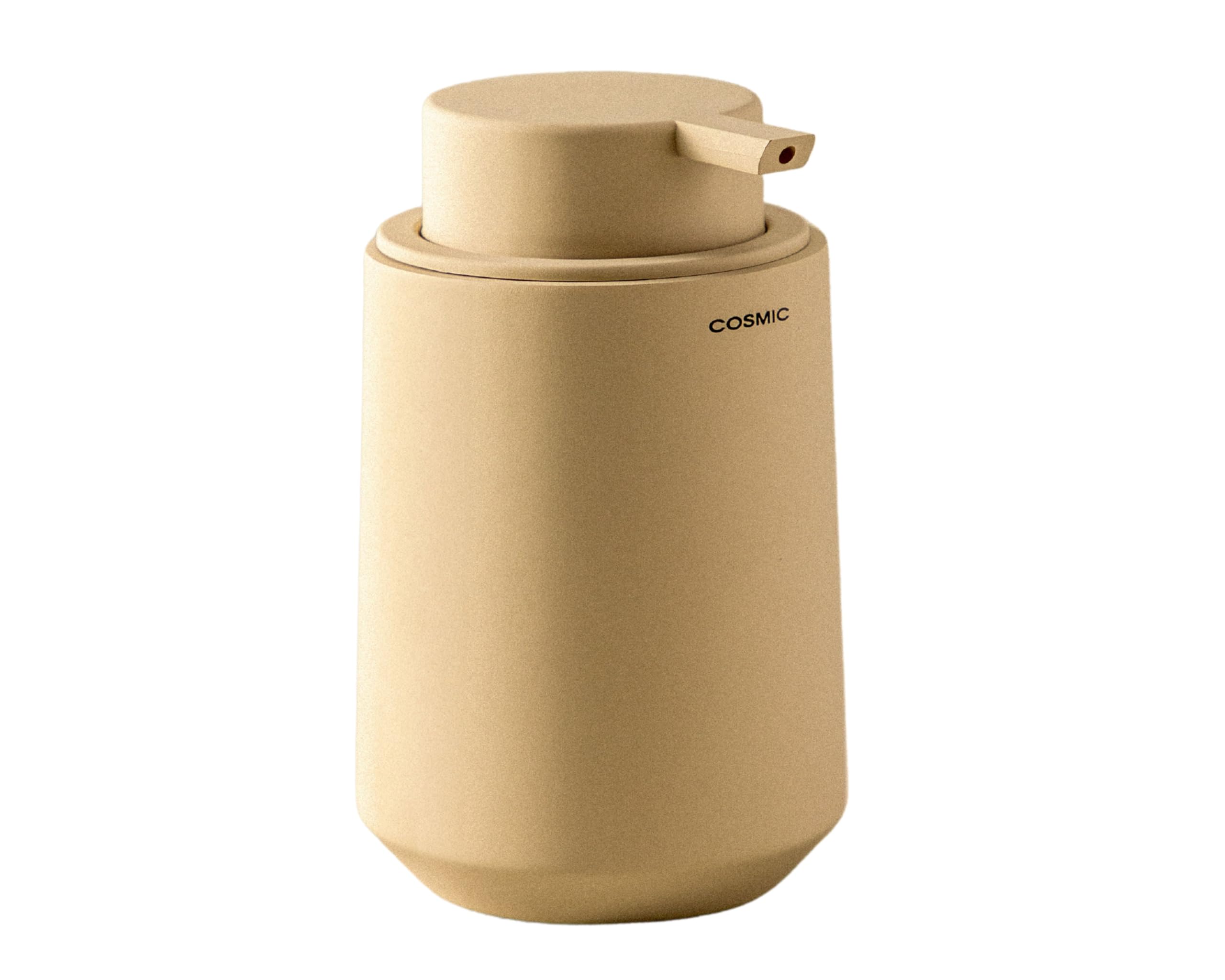 Cosmic Sand Saona Elegant Design Bathroom Soap Dispenser Made Of Resin. Countertop Soap Dish For Bathroom And Kitchen With Soft Touch. 350 Ml Refillable Accessory In Color